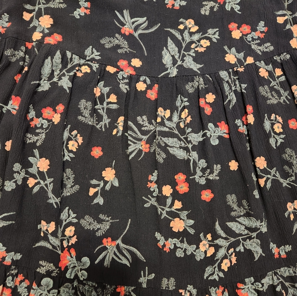 American Eagle Floral Dress Boho Open Shoulder Open Back Size Medium - Picture 14 of 16